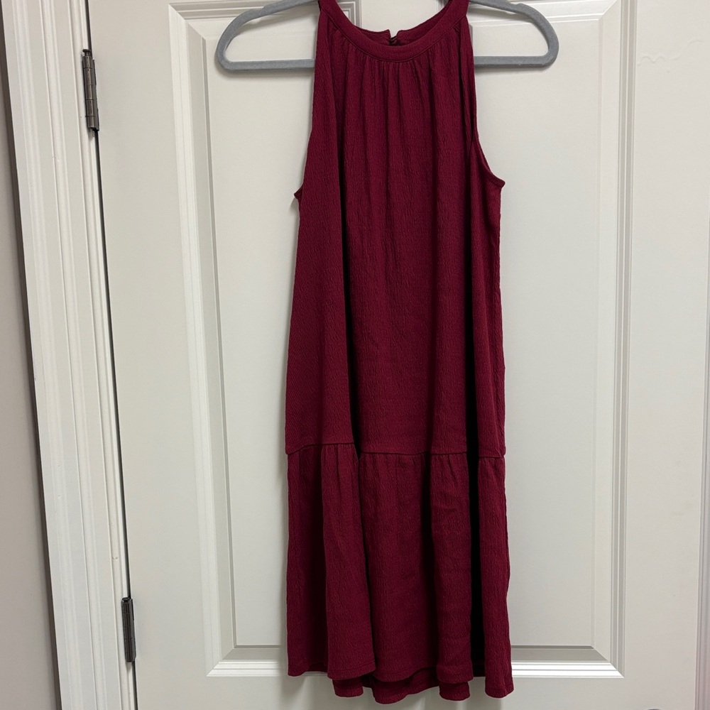 LOFT Rich Burgundy Mini Dress